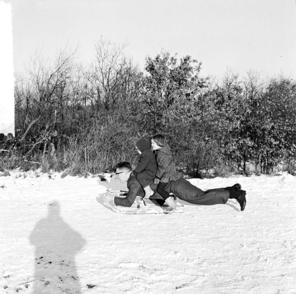 Schaatsen op de grote vijver in het Vondelpark, Bestanddeelnr 917-2758