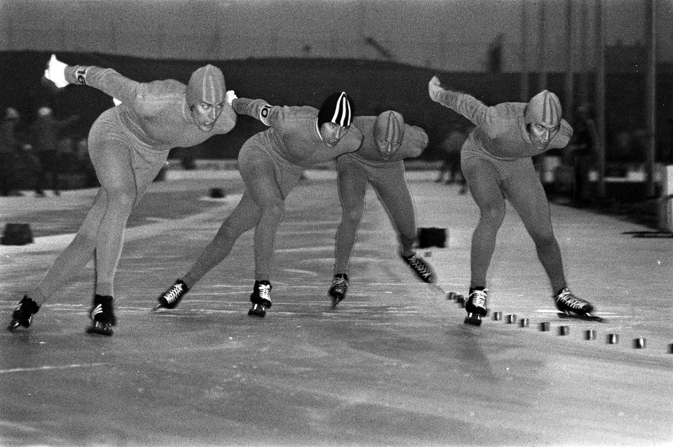 Schaatswedstrijden voor eerste ISSL World Cup voor prof op De Uithof in Den Haag, Bestanddeelnr 926-1415