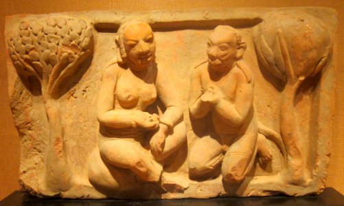 Scene from the Ramayana, northwest India, Gupta period, 5th-6th century, terracotta, HAa photo