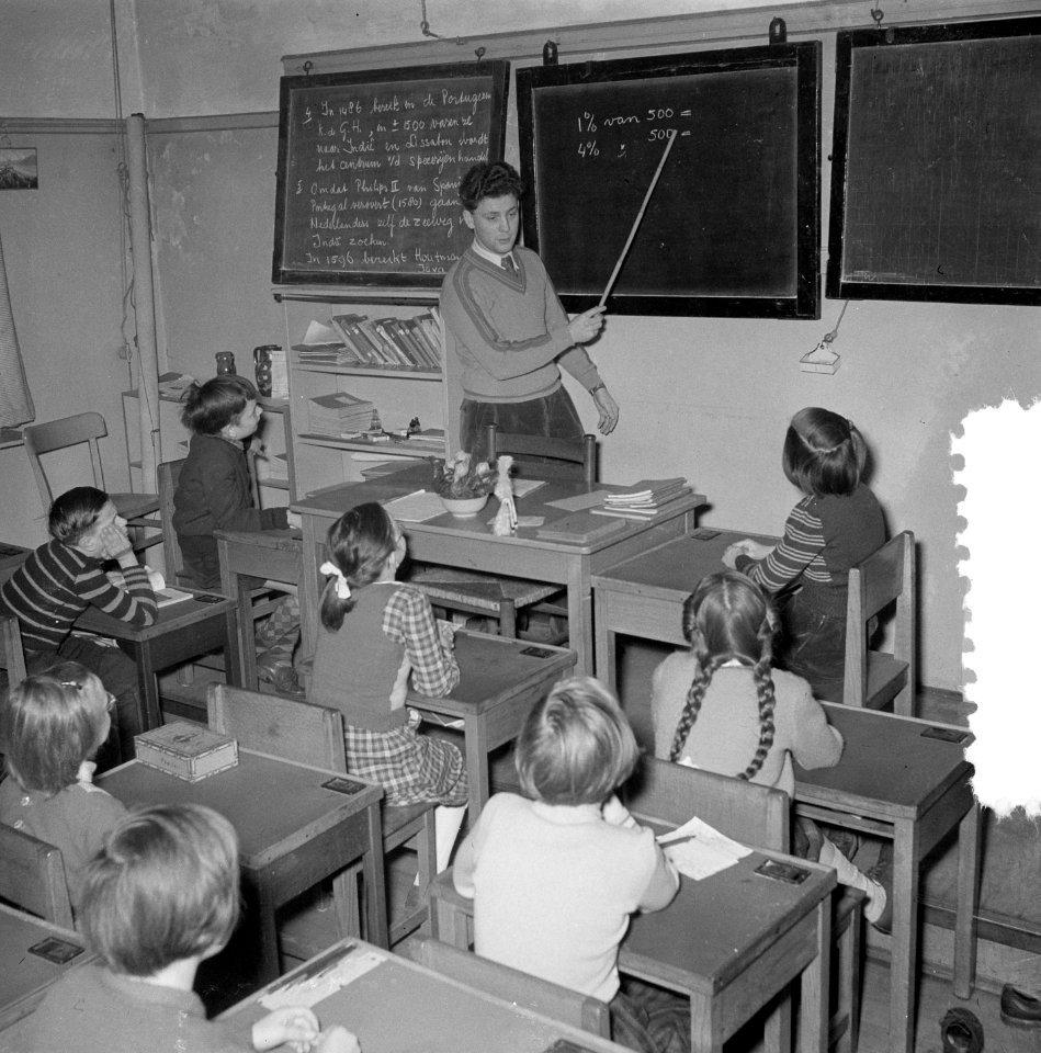 Schaakmeester Bouwmeester als schoolmeester, Bestanddeelnr 906-2424