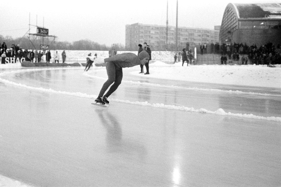 Schaatswedstrijd Nederland tegen Noorwegen in Heerenveen. Verkerk, Bestanddeelnr 923-0983