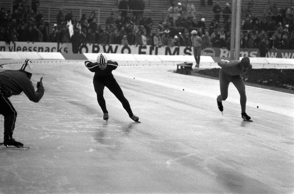 Schaatswedstrijden voor eerste ISSL World Cup voor prof op De Uithof in Den Haag, Bestanddeelnr 926-1424