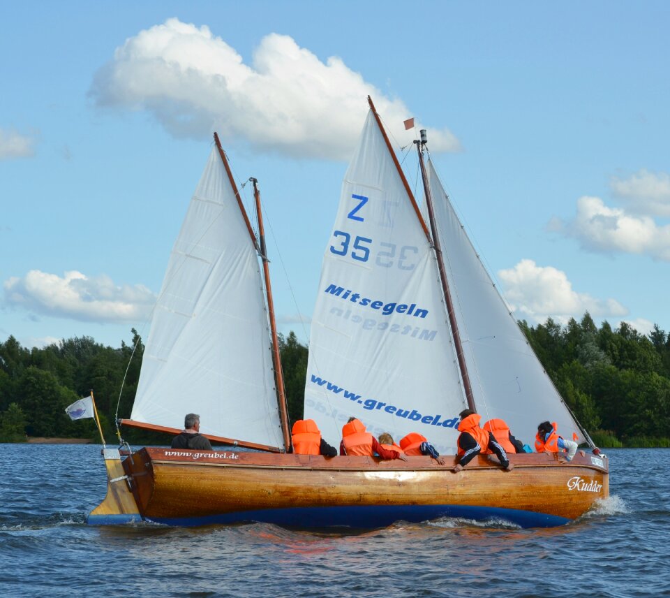 Sailing school cutter marine boat