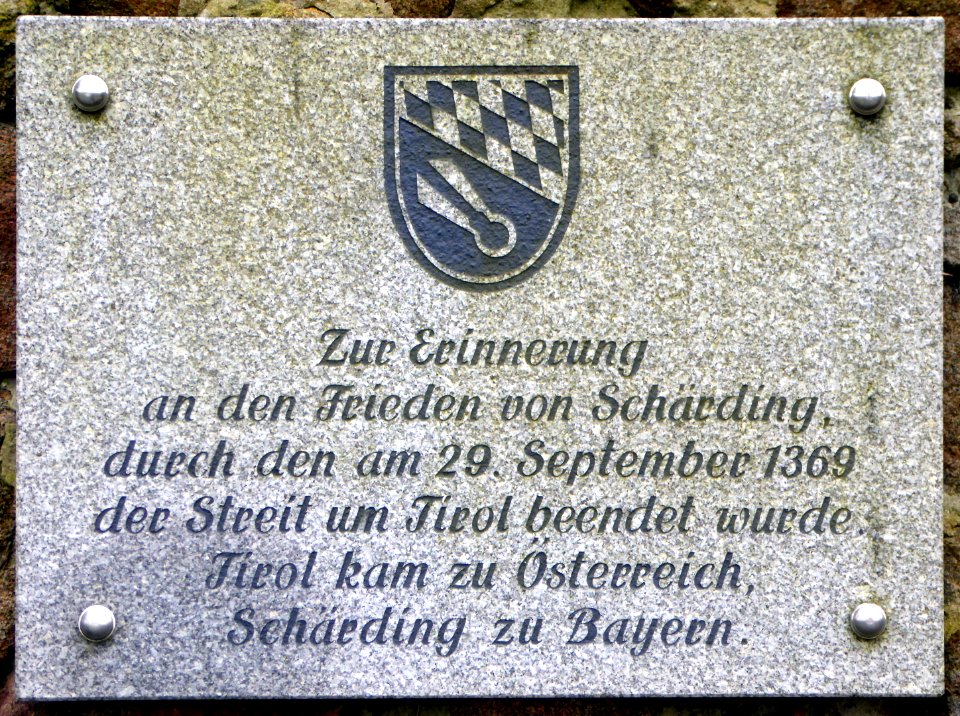 Schärding, Tafel Friede von Schärding, 2