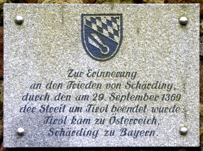 Schärding, Tafel Friede von Schärding, 2