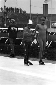 Schaatswedstrijden voor eerste ISSL World Cup voor prof op De Uithof in Den Haag, Bestanddeelnr 926-1413