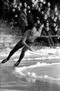 Schaatswedstrijd Nederland tegen Noorwegen in Heerenveen. Ard Schenk in aktie, n, Bestanddeelnr 923-0973