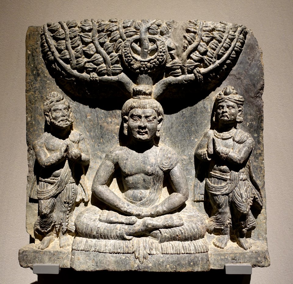 Scene from the Enlightenment Cycle, Gandhara, 1st century AD, schist - Ethnological Museum, Berlin - DSC01620