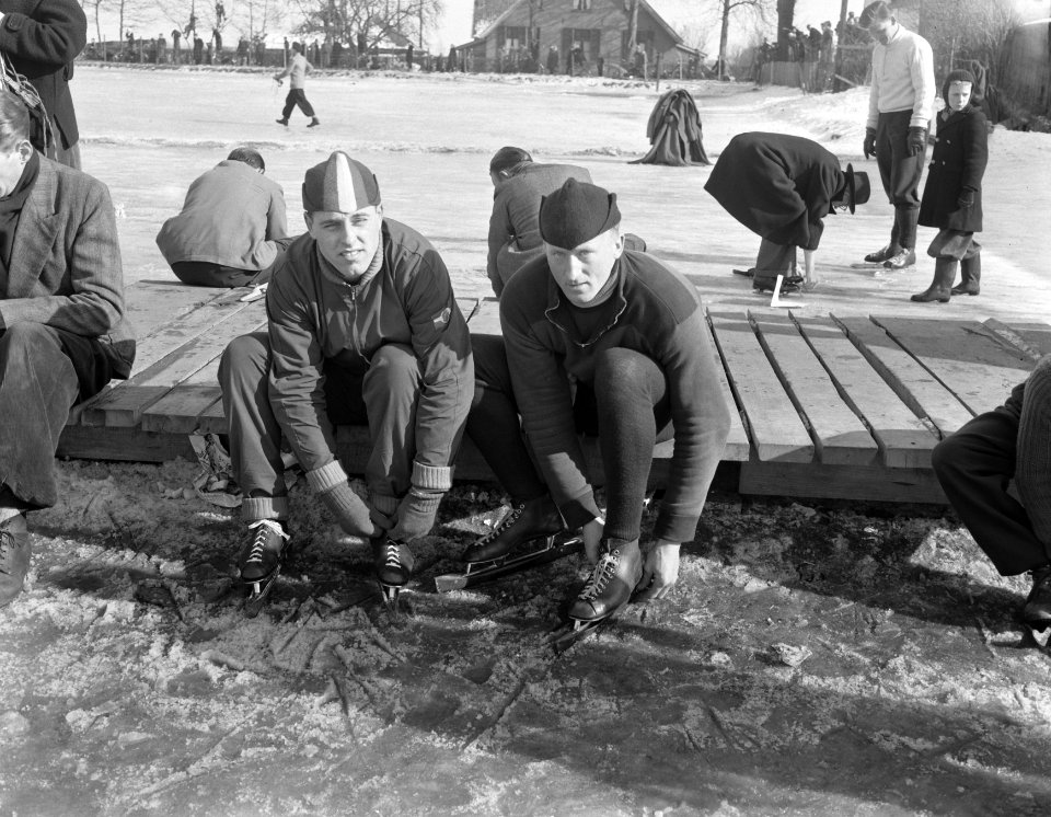 Schaatskampioenschappen langebaan Amersfoort Maarse 1, Van de Voort 2., Bestanddeelnr 906-9964