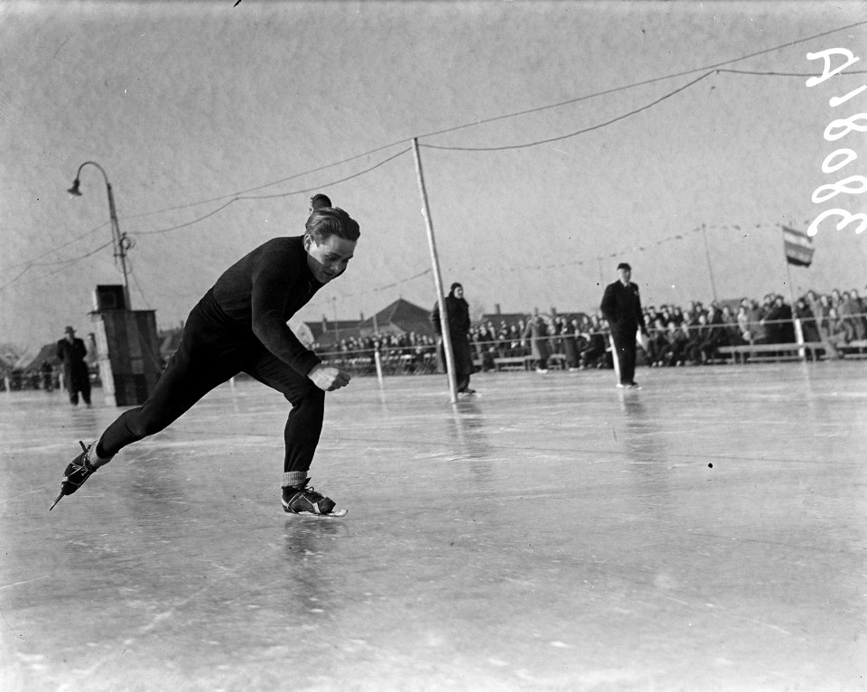 Schaatskampioenschappen korte baan te Westzaan, Anton van de Nagel, Bestanddeelnr 934-7000