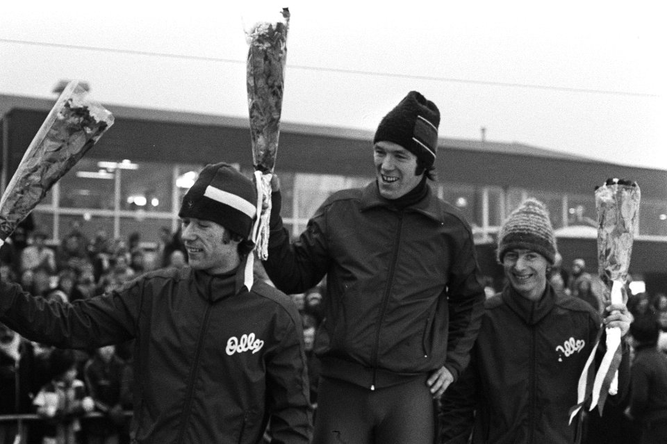 Schaatsinterland Nederland tegen Noorwegen in Eindhoven vlnr Stenshemmet, S, Bestanddeelnr 928-9454