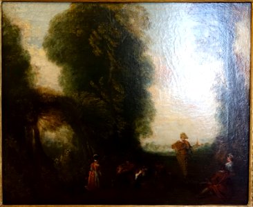 Scene, Jean-Antoine Watteau - South Sketch Gallery, Chatsworth House - Derbyshire, England - DSC03272 photo