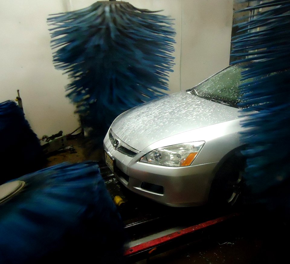 Scene at car wash in Summit NJ