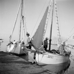 Schepen in de haven van Oranjestad op Aruba, Bestanddeelnr 252-7854
