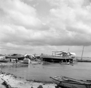 Schepen op het strand van Oranjestad op Aruba, Bestanddeelnr 252-7855
