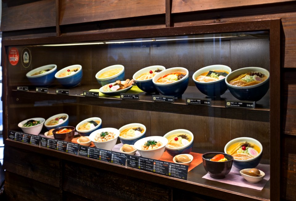 Santouka Ramen Display Case Edgewater New Jersey