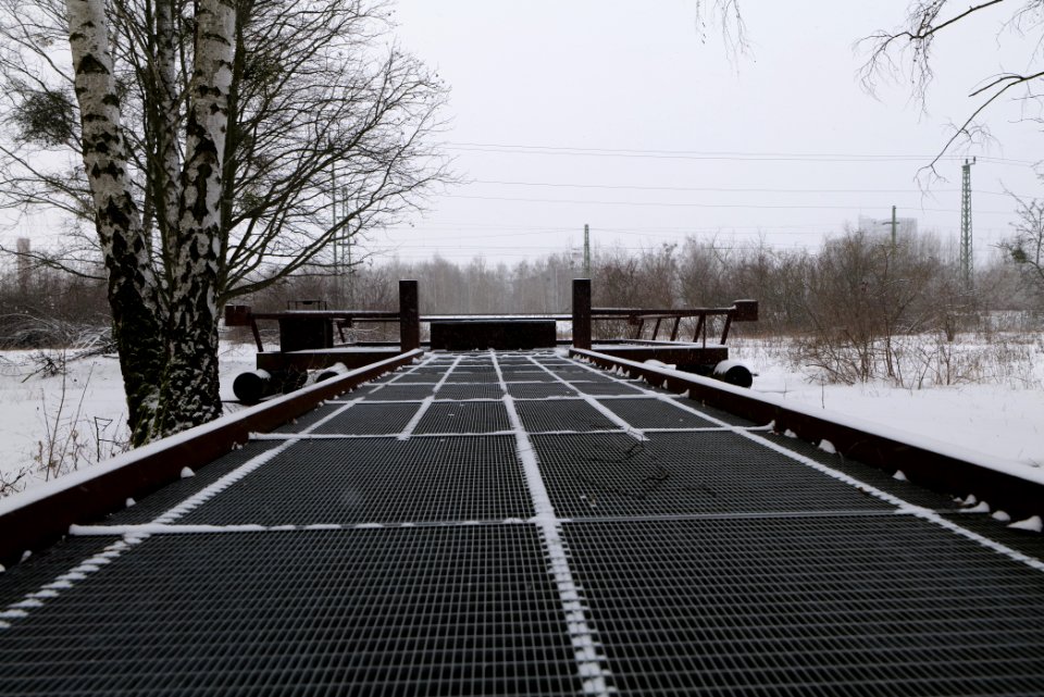 Schöneberger Südgelände with snow 2021-02-08 23