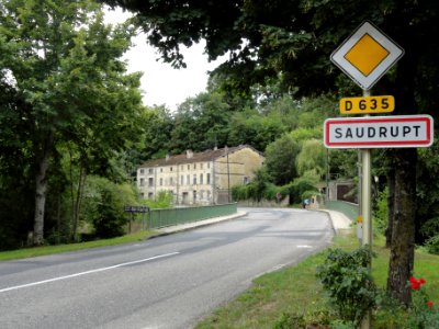 Saudrupt (Meuse) city limit sign
