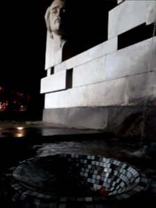 Sayat Nova monument Yerevan at night - 2