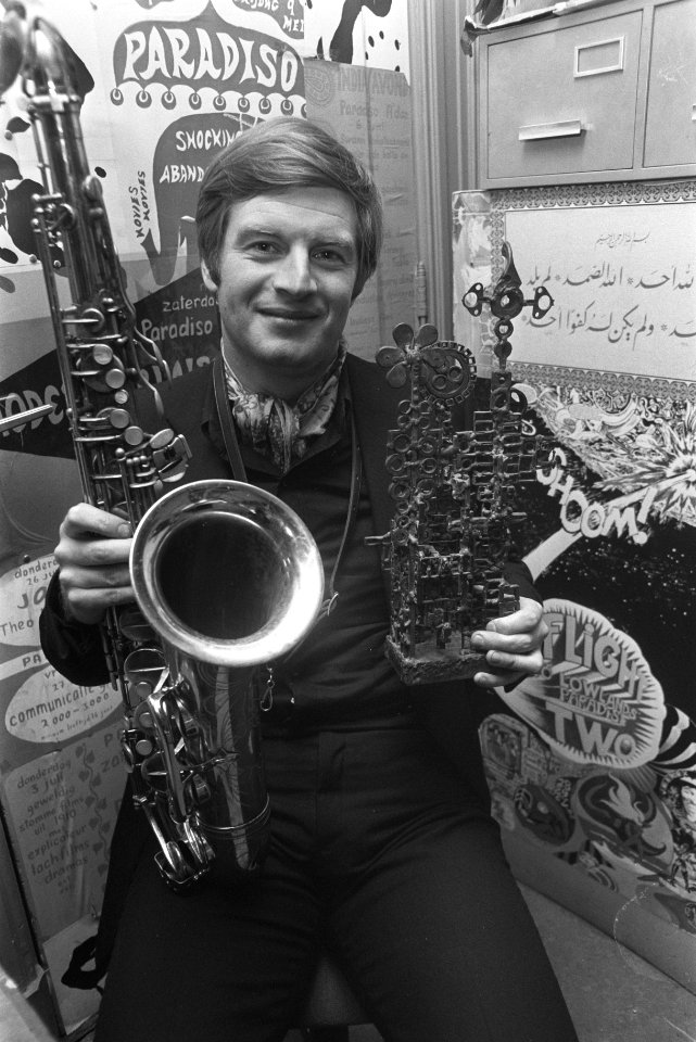 Saxofonist Hans Dulfer kreeg Wessel Ilckenprijs voor prestaties in de jazz in Pa, Bestanddeelnr 923-0669