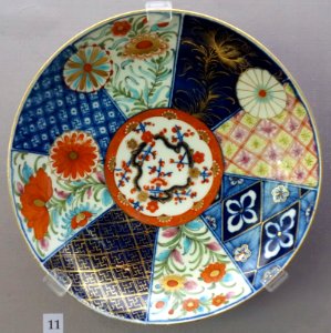 Saucer dish, adapted Old Mosaik pattern, Worcester, c. 1768-1770, soft-paste porcelain - California Palace of the Legion of Honor - DSC07685