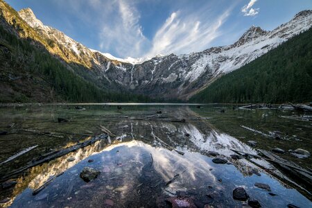 Scenic mountains skyline photo