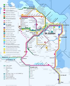 S-Bahn St. Gallen Netzplan 2015
