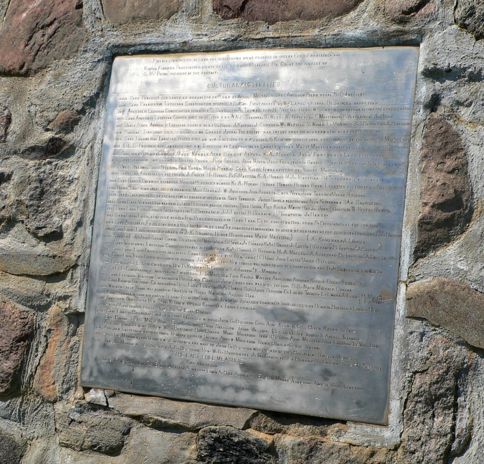 Savo monument plaque 1
