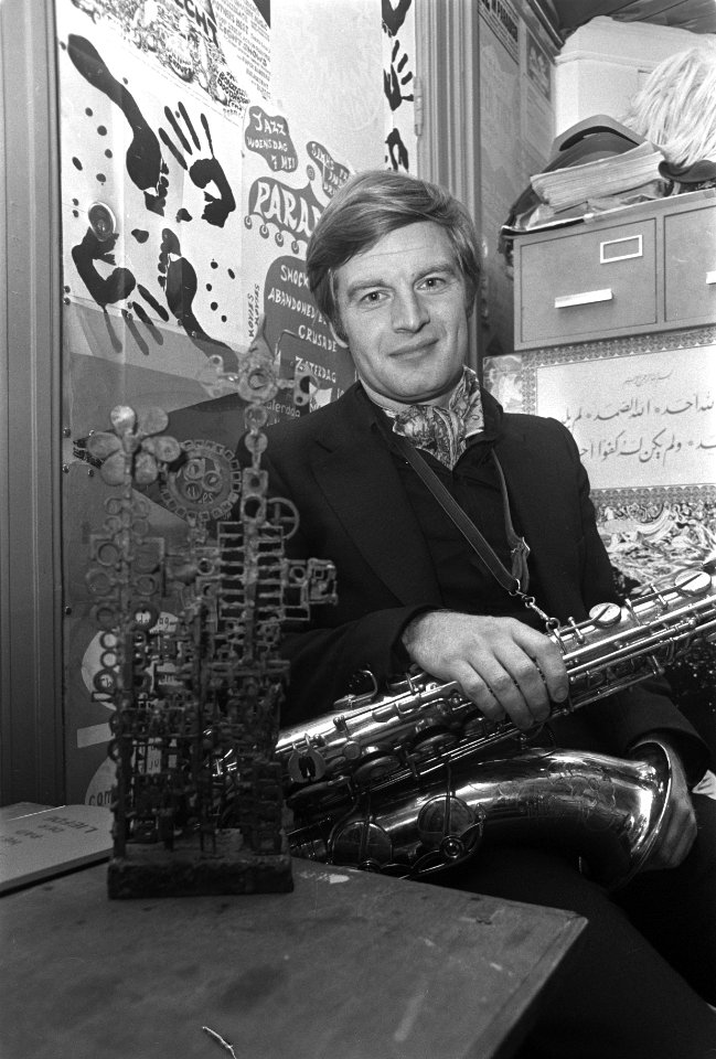 Saxofonist Hans Dulfer kreeg Wessel Ilckenprijs voor prestaties in de jazz in Pa, Bestanddeelnr 923-0670