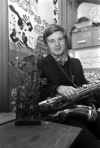 Saxofonist Hans Dulfer kreeg Wessel Ilckenprijs voor prestaties in de jazz in Pa, Bestanddeelnr 923-0670