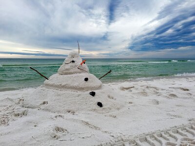 White sand beach sea