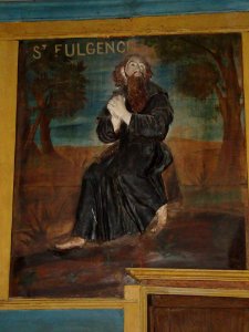 Sarrance (Pyr-Atl, Fr) église, tableau Saint Fulgence