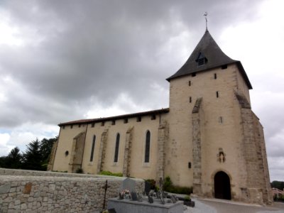 Saubion (Landes) église, vue latérale