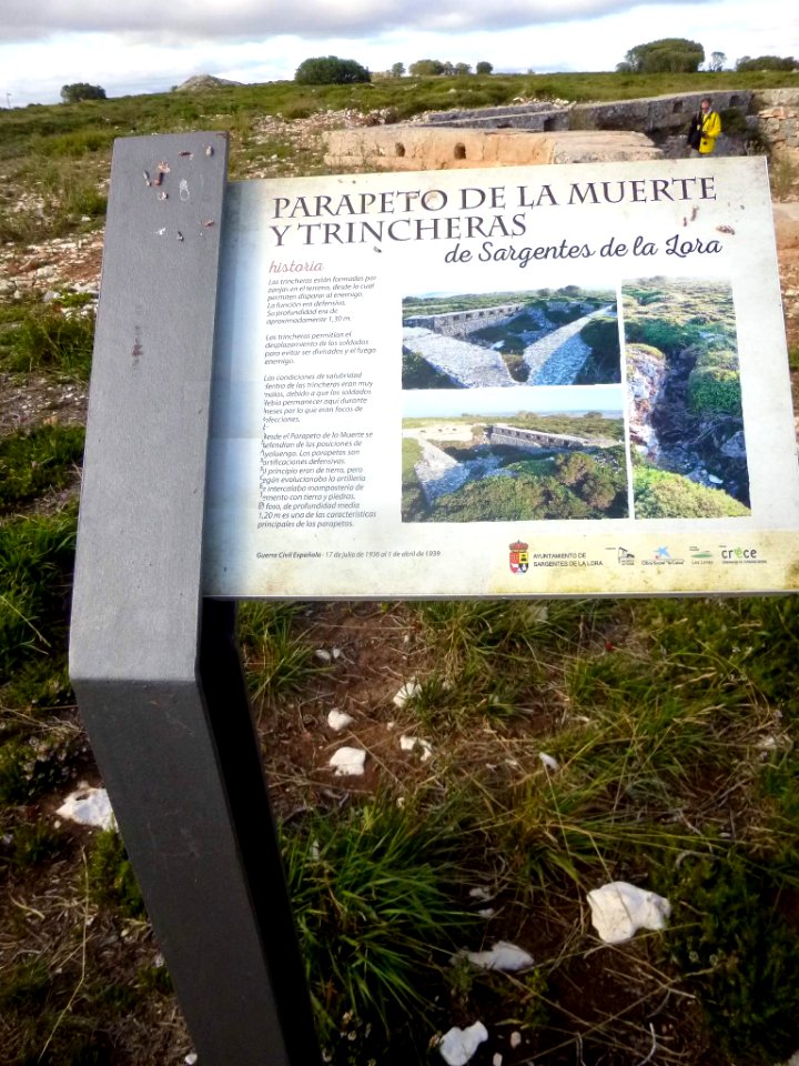 Sargentes de la Lora - Parapeto de la muerte y sistema defensivo de trincheras de la Guerra Civil 7