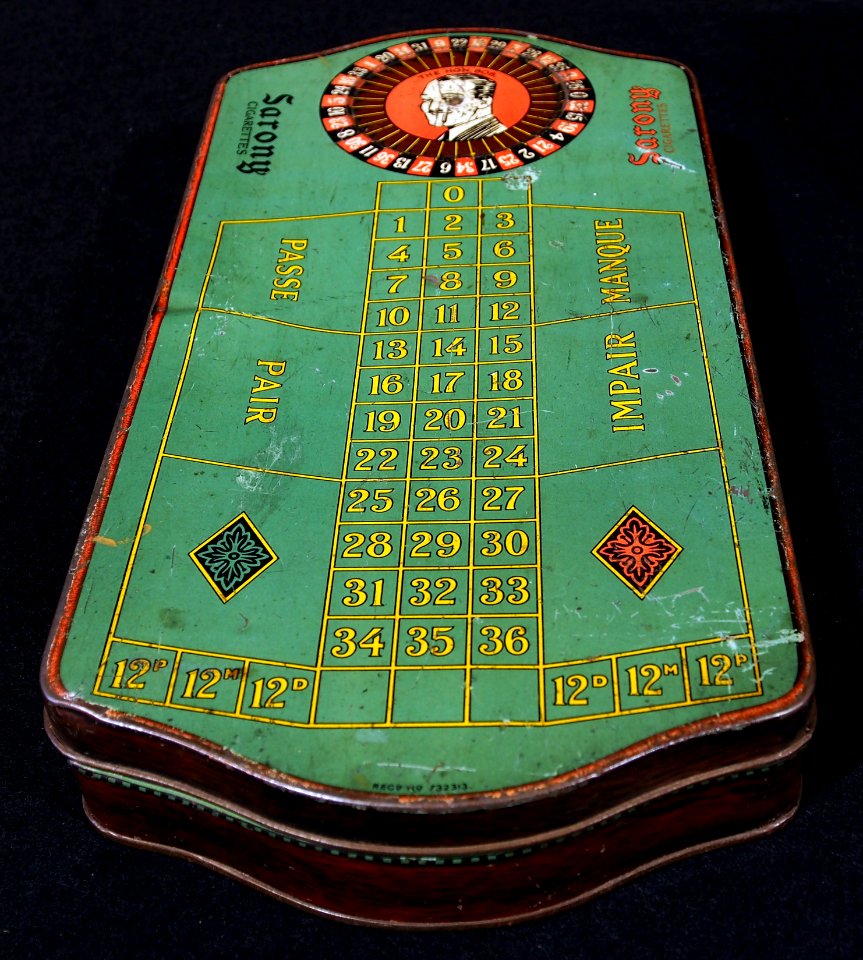 Sarony cigarettes roulette blik, foto2