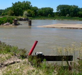 Sargent bridge remains from N bank 1