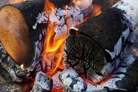 Flame barbecue burn photo