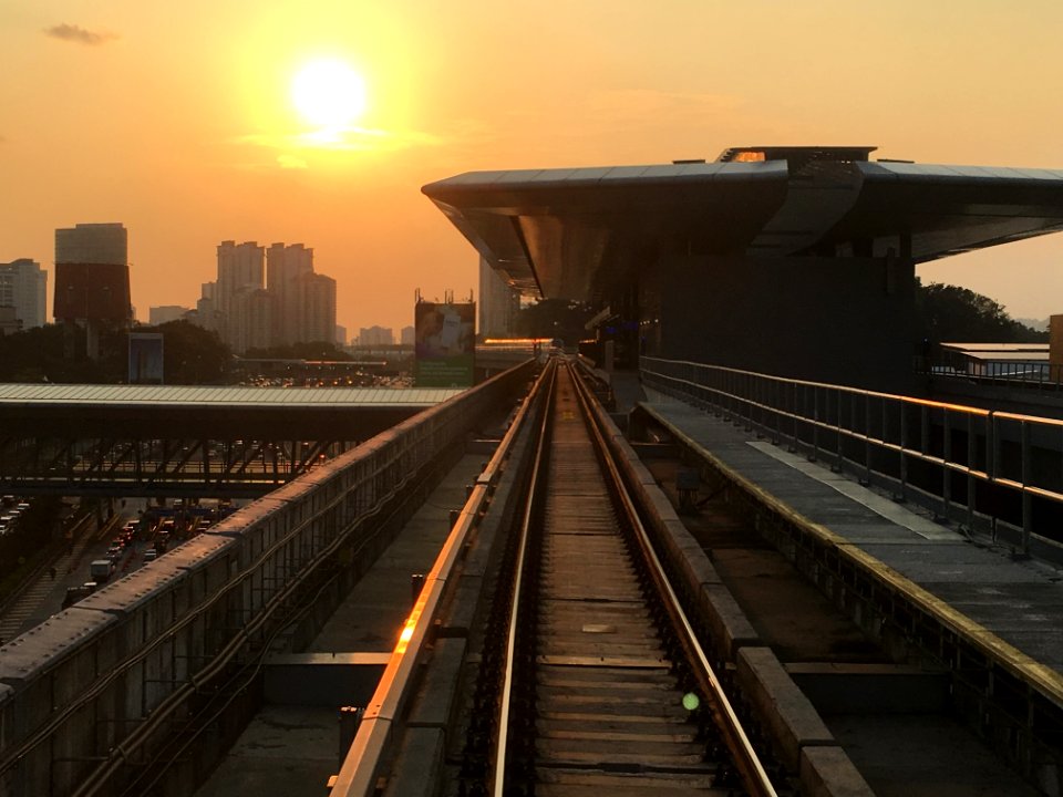 SBK Line Phileo Damansara Station Evening View from tracks 1
