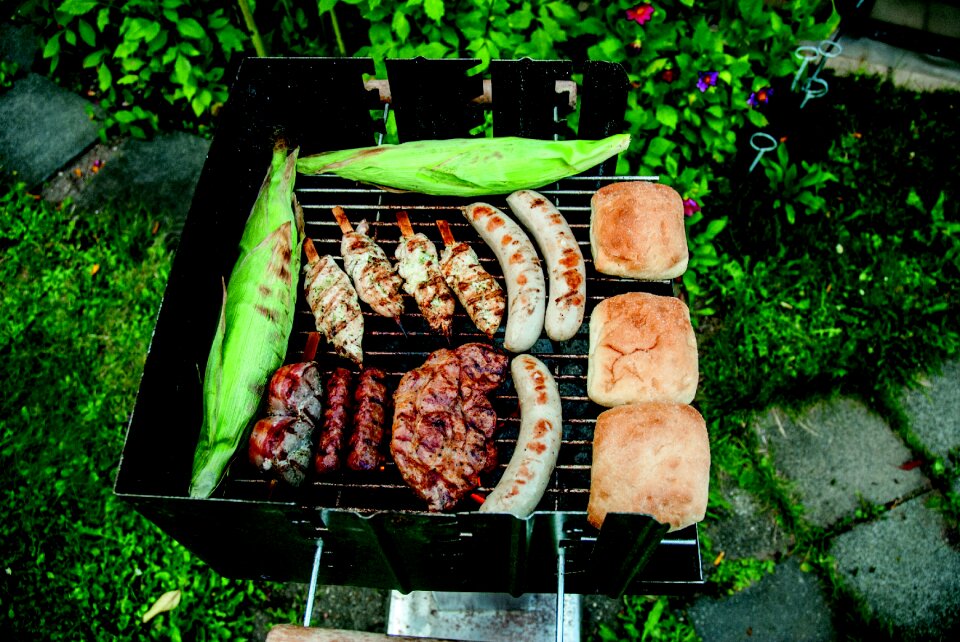 Barbecue grilling meat