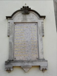 Sarraltroff (Moselle) église (05), plaque guerre A