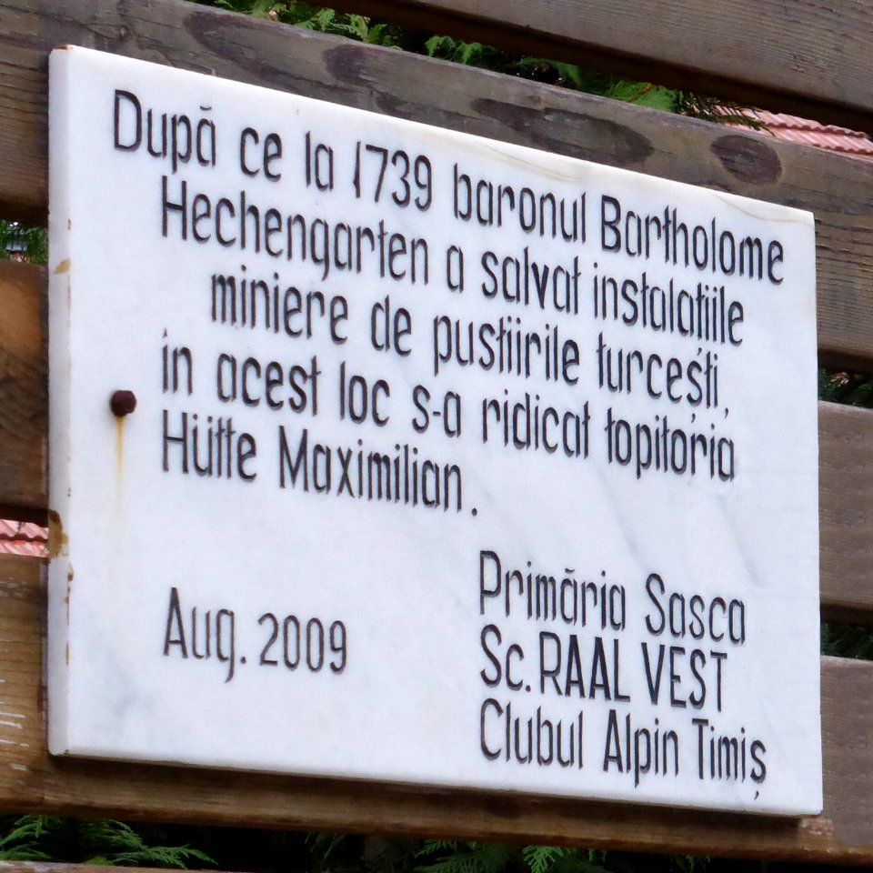 Sasca Montana, tabulo, 1a
