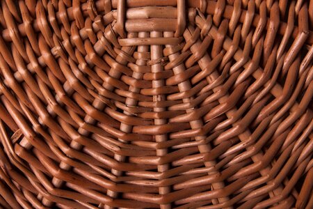 Texture wicker basket brown photo