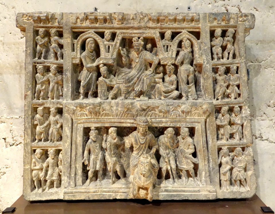 Scenes from the Life of the Buddha, Gandhara, 2nd-3rd century, schist - Berkeley Art Museum and Pacific Film Archive - DSC04149