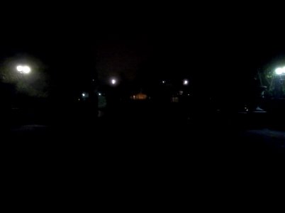 Sather Gate at night 3