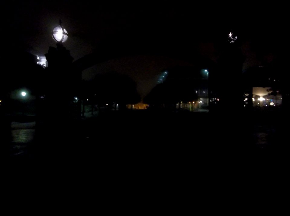 Sather Gate at night 7