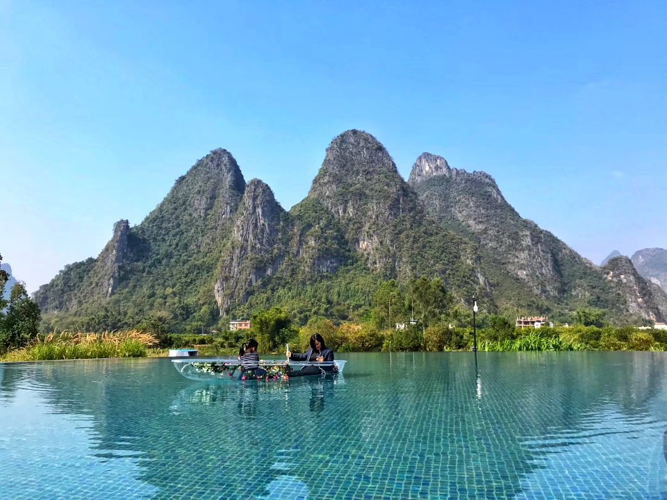 Scenic part of Xingping Town, Guilin, Guangxi, China