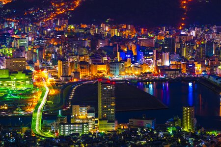 Kyushu the world's three major night view skyline photo