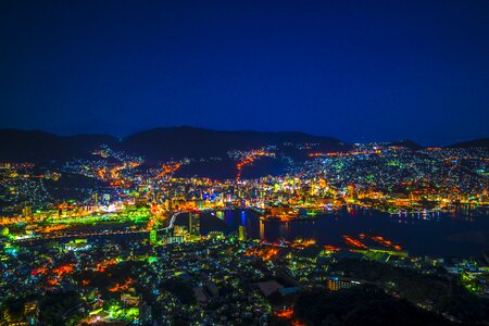 Kyushu cityscape light photo