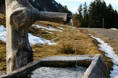 Mountain water trough water trough