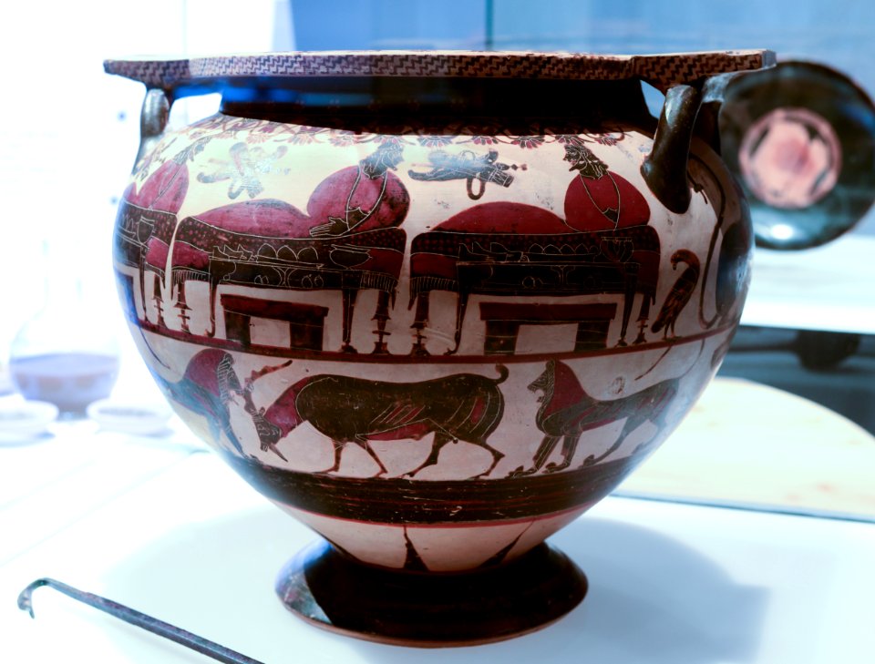 Scène de banquet – Cratère – MSR - Rituels Grecs – E 634